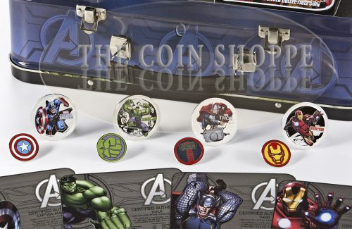 2014 4 x 1 oz Proof Silver Coins - Marvel - The Avengers Set - Captain America, Thor, Iron Man, Hulk