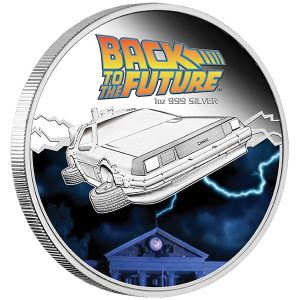 BACK TO THE FUTURE - DELOREAN CAR PACKAGE - 2015 1 oz Silver Proof Coin