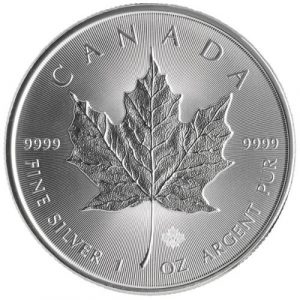 SILVER MAPLE LEAF - 2017 1 oz Pure Silver BU Coin - Royal Canadian Mint