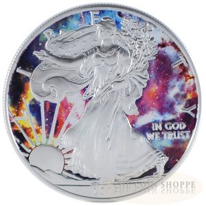 2014 Color 1 oz Silver Eagle - Colorized Series - Galaxy