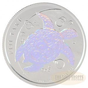 2013 1/2 oz Silver Coin - Fiji Taku Turtle - Hologram Edition