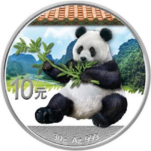 PANDA DAY COLOR - 2017 30 Grams Silver Coin - China