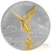 2012 1 oz Mexican Silver Libertad Coin - 24K Gold Plating