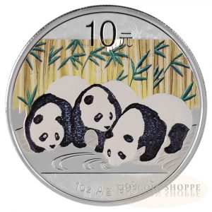 2013 1 oz Silver Coin - Panda - Color Edition