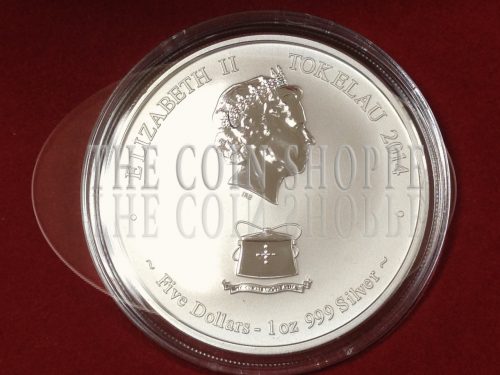 2014 Tokelau Unicorn Reverse Proof 1 Oz Silver Coin