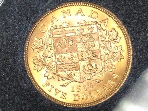 $5 1913 Premium Hand-Selected Gold Coins - Canada's First Gold Coins