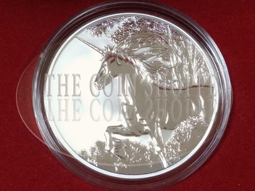 2014 Tokelau Unicorn Reverse Proof 1 Oz Silver Coin