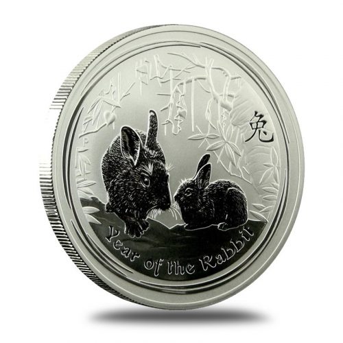 Australian Lunar 2011 Year of the Rabbit Bullion 1 oz Silver Coin