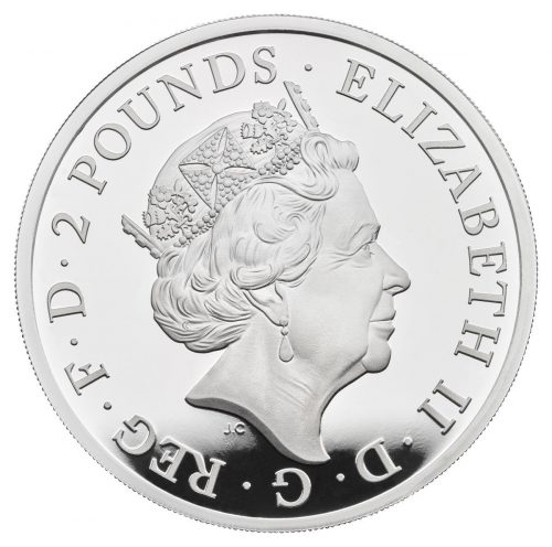 THE UNICORN OF SCOTLAND - QUEEN'S BEASTS - 2017 1 oz Pure Silver Proof Coin
