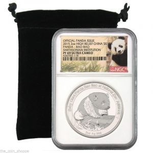 Smithsonian China Panda - Bao Bao - NGC PF69 UC - 2015 2 oz Proof Silver Medal