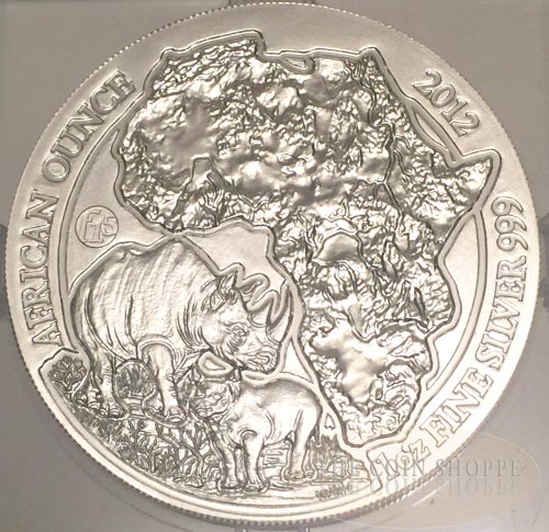 The Fabulous 15 - RWANDA RHINO - 2012 1 oz Pure Silver Coin - F15