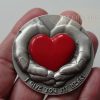 I GIVE YOU MY HEART - EMOTIONS SERIES - 4MM MAX RELIEF - 2016 3 oz Pure Silver Coin - Antique - Niue Island