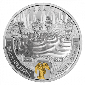 THE BATTLE OF PASSCHENDAELE FIRST WORLD WAR BATTLEFRONT SERIES 2017 $20 1 oz Fine Silver Coin - Royal Canadian Mint