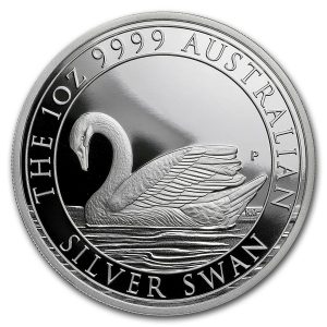 SILVER SWAN PROOF - 2017 1 oz Pure Silver Coin in Capsule - Perth Mint