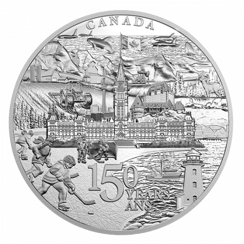 CANADA 150 FROM COAST TO COAST TO COAST - 2017 $500 5 Kilo Fine Silver Coin - Royal Canadian Mint