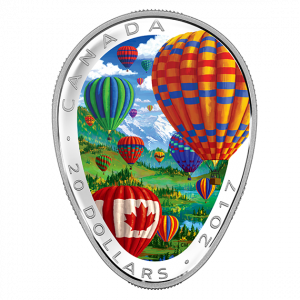 HOT AIR BALLOONS - 2017 $20 1 oz Fine Silver Coin - Royal Canadian Mint