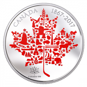 CANADIAN ICONS - 2017 $50 5 oz  Fine Silver Coin - Royal Canadian Mint