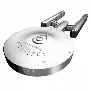 STAR TREK: U.S.S. ENTERPRISE NCC-1701 - 2017 $100 10 oz Pure Silver 3D Coin