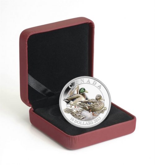 DUCKS OF CANADA - MALLARD - 2013 $10 1/2 oz Fine Silver Coin - Royal Canadian Mint