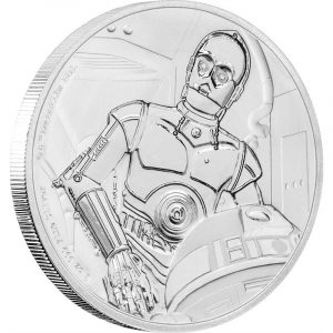 C-3PO - STAR WARS CLASSIC - 2017 1 oz Pure Silver Coin - New Zealand Mint