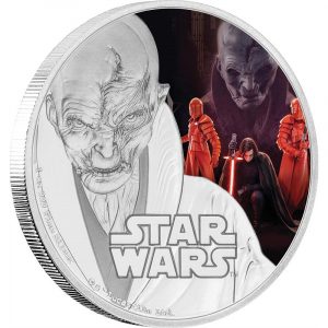 THE LAST JEDI - SUPREME LEADER SNOKE - STAR WARS - 2017 1 oz Fine Silver Coin - Niue - NZ Mint