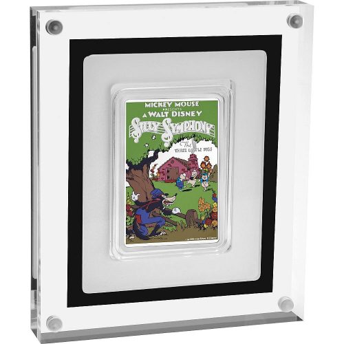 THE THREE LITTLE PIGS - SILLY SYMPHONY - DISNEY POSTERS OF THE 1930'S -  2017 $2 1 oz Pure Silver Coin - Niue - NZ MINT