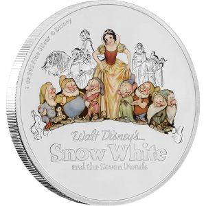 SNOW WHITE AND THE SEVEN DWARFS - 80TH ANNIVERSARY - 2017 1 oz Pure Silver Coin - NZ Mint