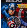 CAPTAIN AMERICA - MARVEL LIGHT-UPS - ILLUMINATING COIN SERIES - 2017 Silver Plated $0.50 Coin - Fiji