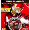 IRONMAN - MARVEL LIGHT-UPS - ILLUMINATING COIN SERIES - 2017 Silver Plated $0.50 Coin - Fiji