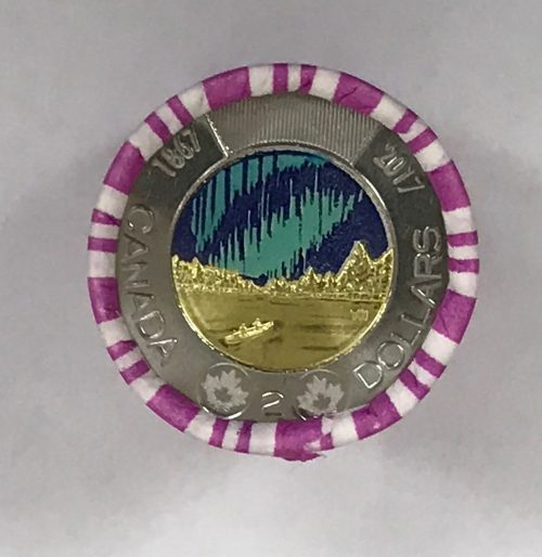 DANCE OF THE SPIRITS - 2017 25 x $2 Toonie Glow in the Dark Color Coin - Original Mixed Bank Roll