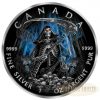 GRIM REAPER - APOCALYPSE - 2017 1 oz Pure Silver Reverse Proof Coin - Black Ruthenium and Color