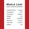 **FREE SHIPPING** MAPLE LEAF - ANIMALS - MOOSE - 2017 Canadian Silver Maple Leaf 1 oz Pure Silver Coin - Color and 24K Gold Gilding