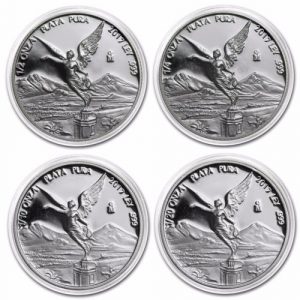 LIBERTAD - MEXICO - 2017 Fractional Set - 1/2 oz, 1/4 oz, 1/10 oz,1/20 oz Proof Silver Coins