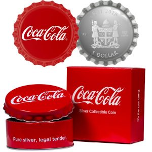 COCA-COLA BOTTLE CAP - 2018 6 Gram $1 Pure Silver Coin - FIJI