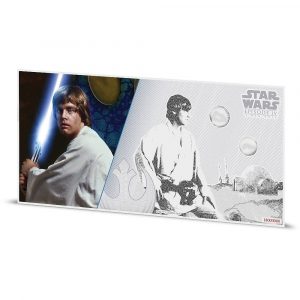 LUKE SKYWALKER - STAR WARS: A NEW HOPE - 2018 5 Grams $1 Fine Silver Bank Note - Plus Collectors Album - Niue - NZ Mint