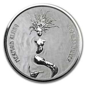 MERMAID RISING - 2018 1 oz Pure Silver Proof Like Coin - Fiji