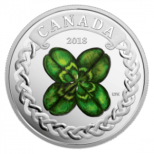 LUCKY CLOVER - 2018 $20 1 oz Fine Silver Coin - Royal Canadian Mint
