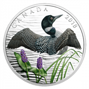 THE COMMON LOON: BEAUTY AND GRACE - 2018 $10 3/4 oz Fine Silver Coin - Royal Canadian Mint