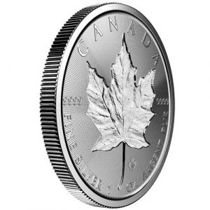 SILVER MAPLE LEAF DOUBLE INCUSE - 2018 1 oz Pure Silver Coin