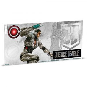 **FREE SHIPPING TO CANADA & USA** CYBORG - JUSTICE LEAGUE SERIES - 2018 5 Grams $1 Fine Silver Bank Note - Niue - NZ Mint