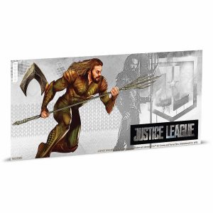 **FREE SHIPPING TO CANADA & USA** AQUAMAN - JUSTICE LEAGUE SERIES - 2018 5 Grams $1 Fine Silver Bank Note - Niue - NZ Mint