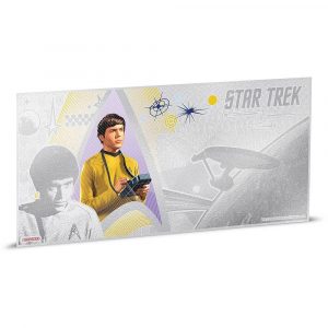 **FREE SHIPPING TO CANADA & USA** ENSIGN PAVEL CHEKOV - STAR TREK ORIGINAL SERIES - 2018 5 Grams $1 Fine Silver Bank Note - Niue - NZ Mint