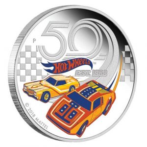 50 YEARS OF HOT WHEELS - 2018 1 oz Pure Silver Proof Coin - Perth Mint - Tuvalu