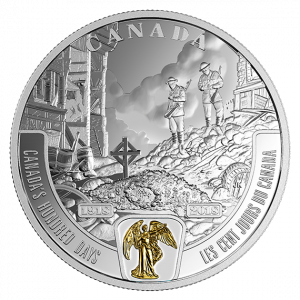 FIRST WORLD WAR BATTLEFRONT SERIES CANADA’S HUNDRED DAYS 2018 $20 1 oz Fine Silver Coin - Royal Canadian Mint