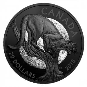 NOCTURNAL BY NATURE: CUNNING COUGAR - 2018 $20 FINE SILVER COIN – ROYAL CANADIAN MINT