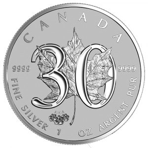 30TH ANNIVERSARY OF THE SILVER MAPLE LEAF WITH ANA PRIVY MARK - THE PENNSYLVANIA MOUNTAIN LAUREL - 2018 $5 1 oz Fine Silver Coin – ROYAL CANADIAN MINT