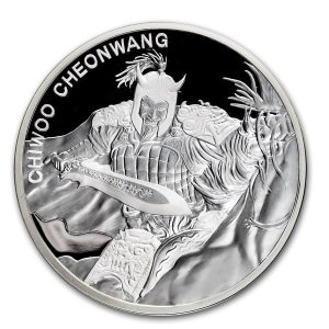 CHIWOO CHEONWANG - 2018 1 Clay 1 oz Pure Silver Proof Medal - South Korea KOMSCO