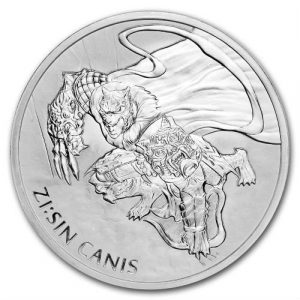 CANIS - ZI:SIN - THE TWELVE GUARDIANS - 2018 1 Clay 1 oz Pure Silver Bullion Medal - South Korea KOMSCO