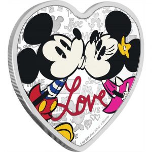 DISNEY LOVE - MICKEY & MINNIE MOUSE - 2019 1 oz Fine Silver Coin - Niue - NZ Mint