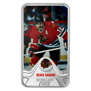 DENIS SAVARD - CHICAGO BLACKHAWKS - NHL ORIGINAL SIX: TEAM LEADERS - 2019 $25 1.5 OZ FINE SILVER COIN – ROYAL CANADIAN MINT